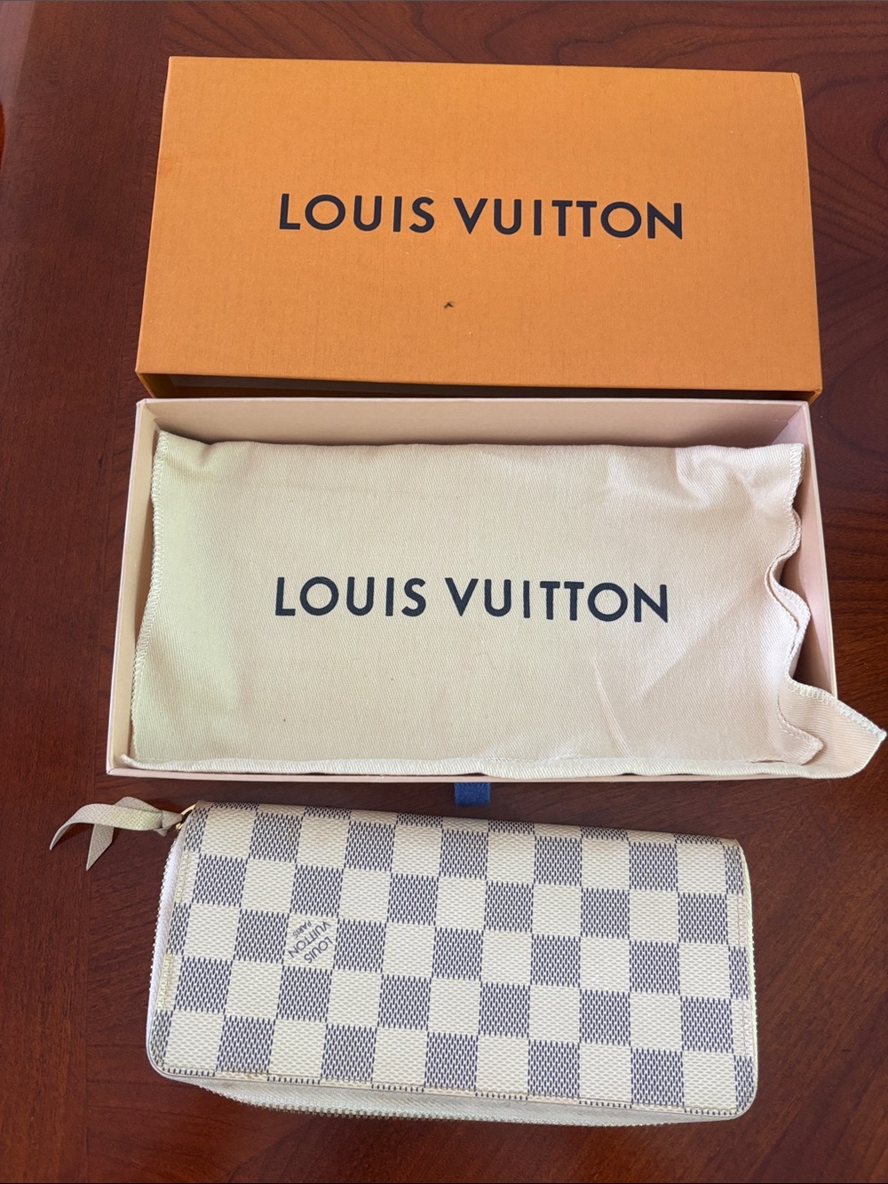 Louis Vuitton Damier Azur Zip Around Wallet